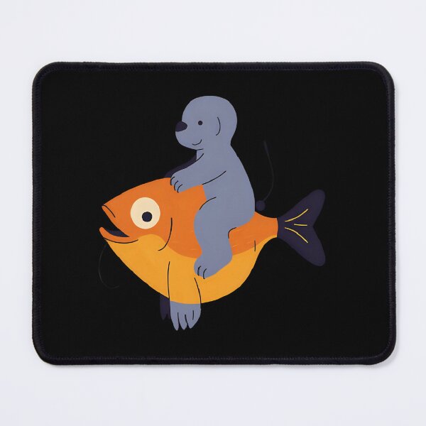 Item preview, A Gray Bear Riding A Weird Fish designed and sold by THEPURITYSTAR.