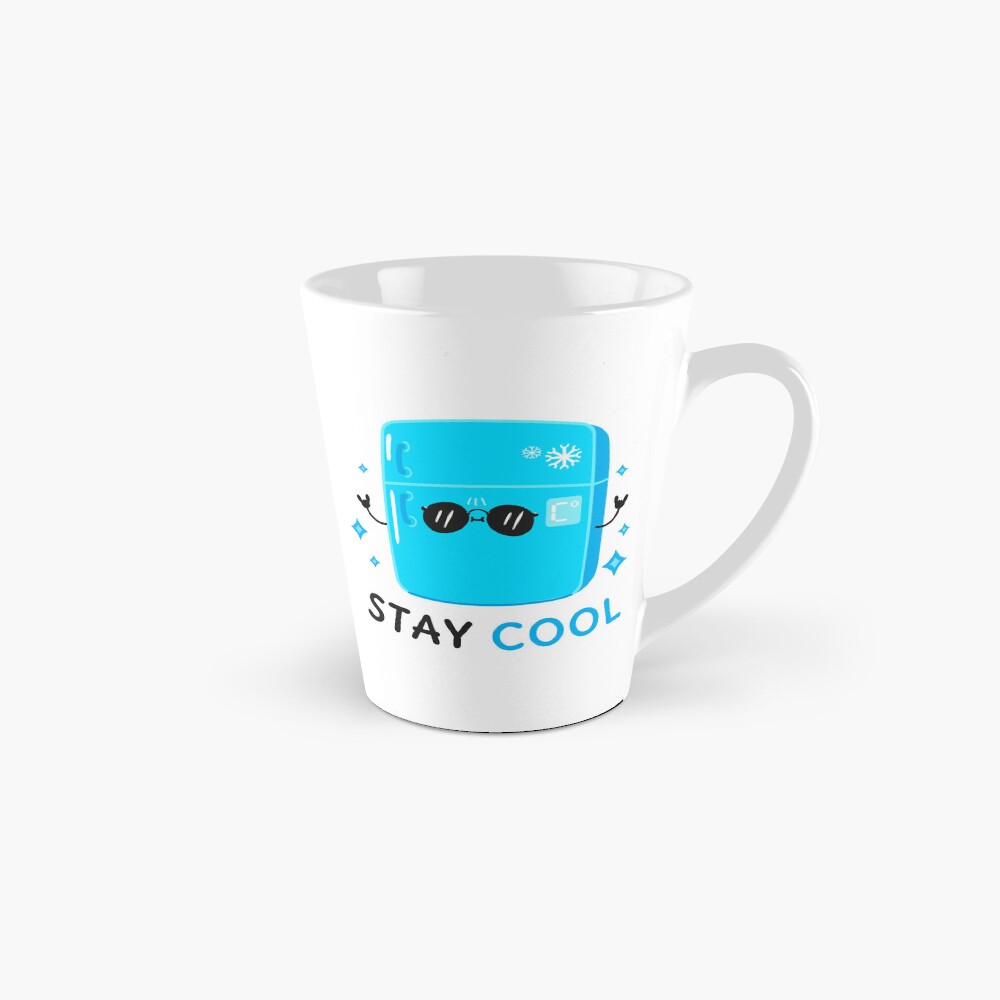 Stay Cool (Sticker) Tall Mug - cute pet design by HackerLooks