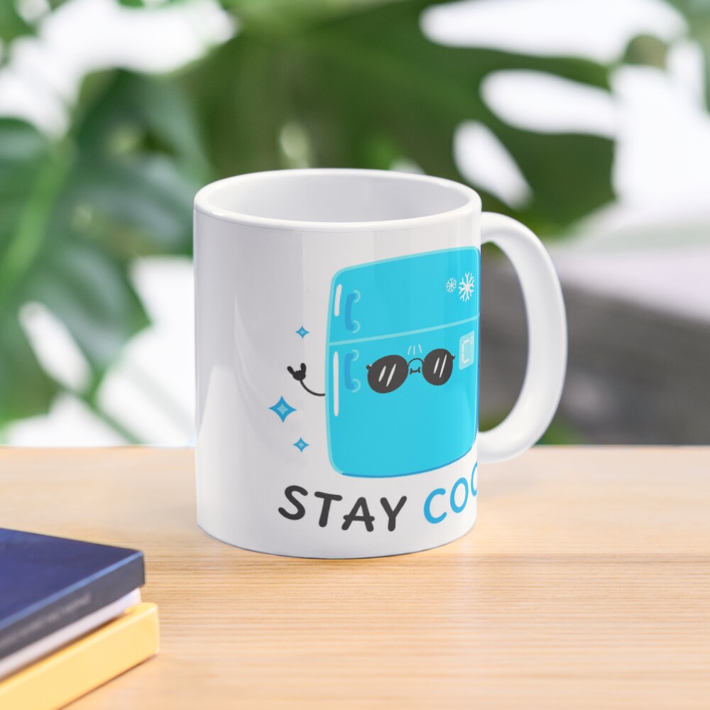 Stay Cool (Sticker) Classic Mug - cute pet design by HackerLooks
