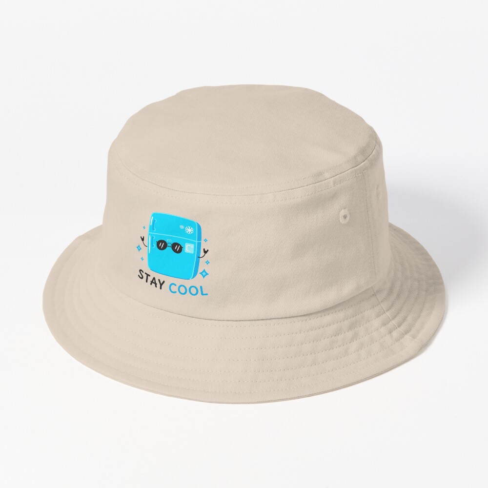 Stay Cool (Sticker) Bucket Hat - cute pet design by HackerLooks