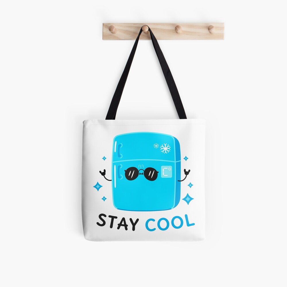 Stay Cool (Sticker) All Over Print Tote Bag - cute pet design by HackerLooks