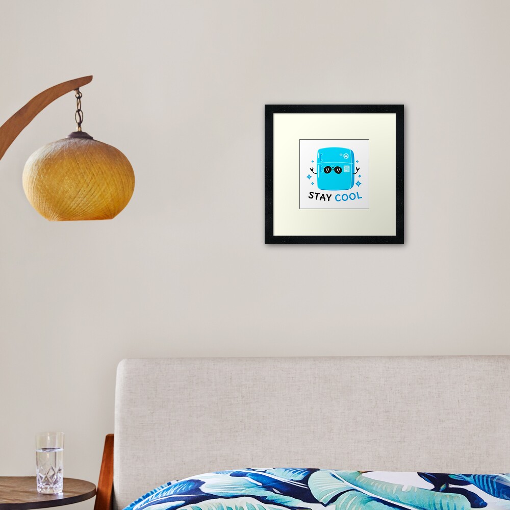 Stay Cool (Sticker) Framed Art Print - cute pet design by HackerLooks