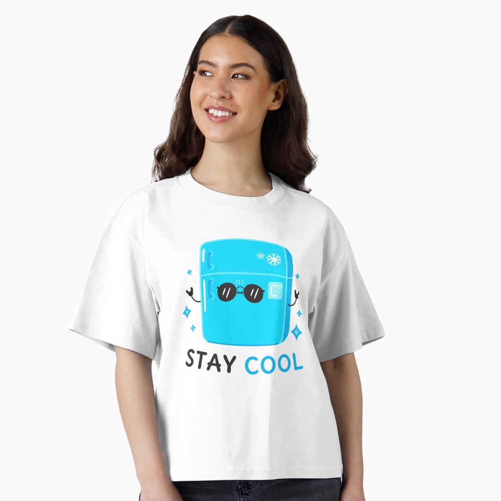 Stay Cool (Sticker) Boxy T-Shirt - cute pet design by HackerLooks