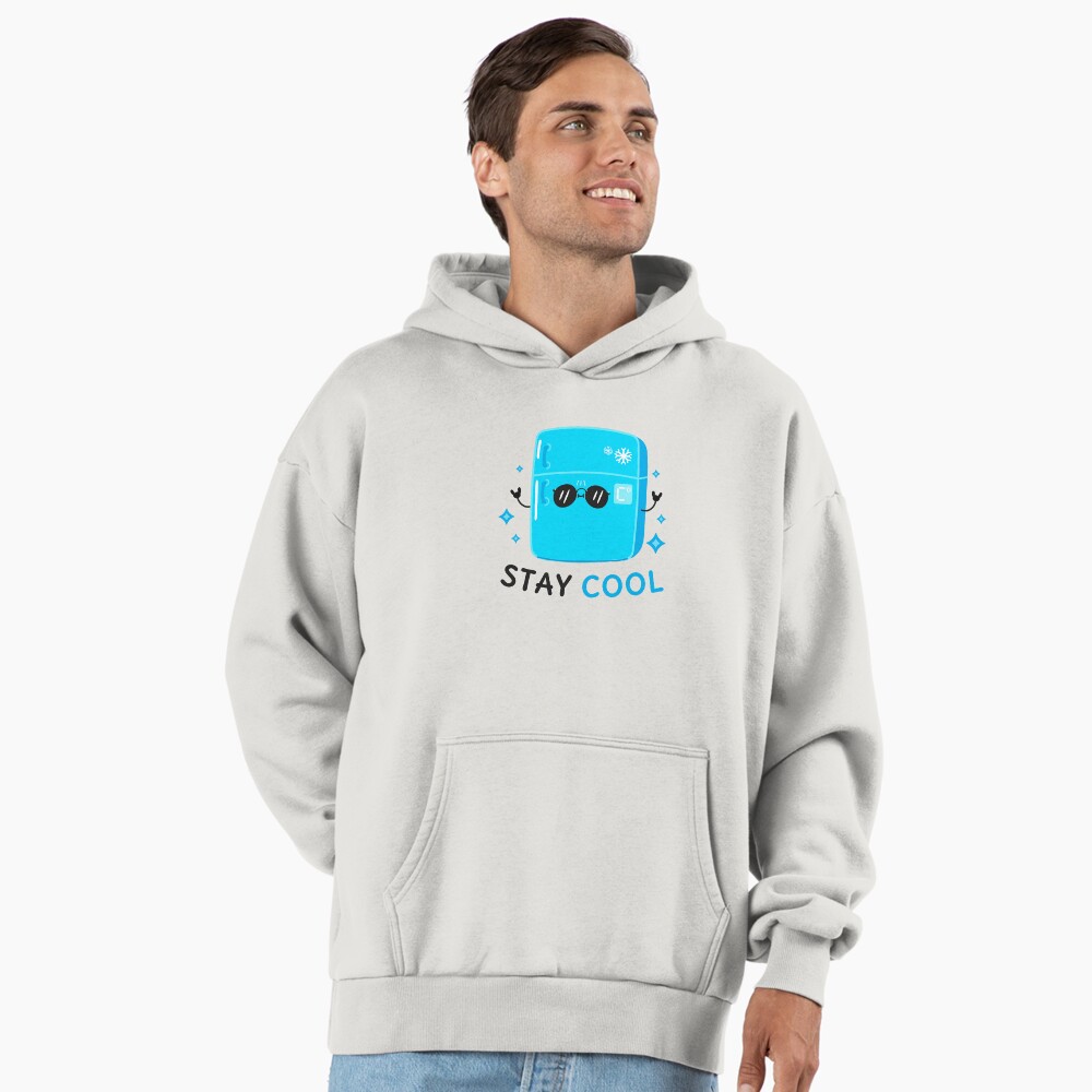 Stay Cool (Sticker) Premium Oversized Hoodie - cute pet design by HackerLooks