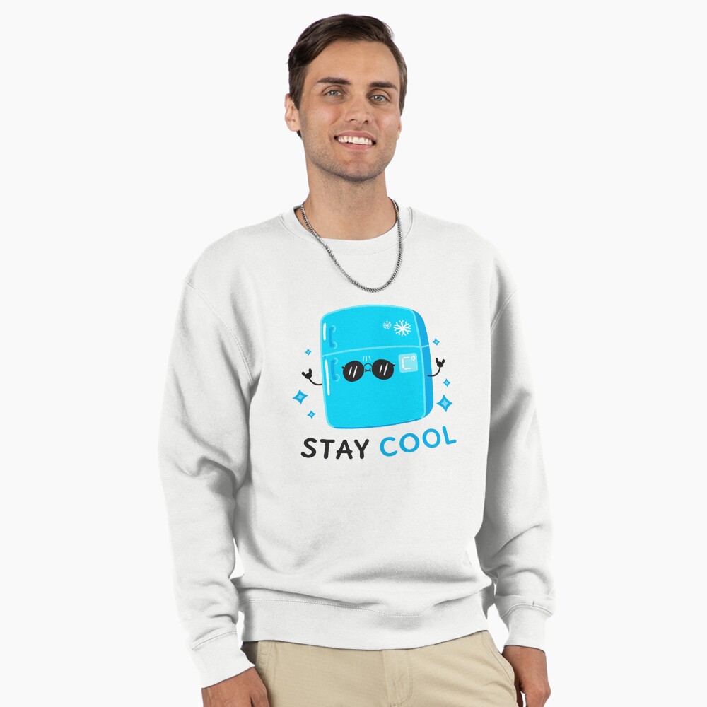 Stay Cool (Sticker) Pullover Sweatshirt - cute pet design by HackerLooks