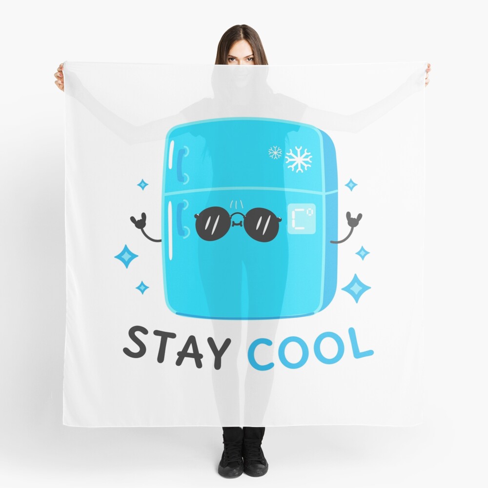 Stay Cool (Sticker) Scarf - cute pet design by HackerLooks