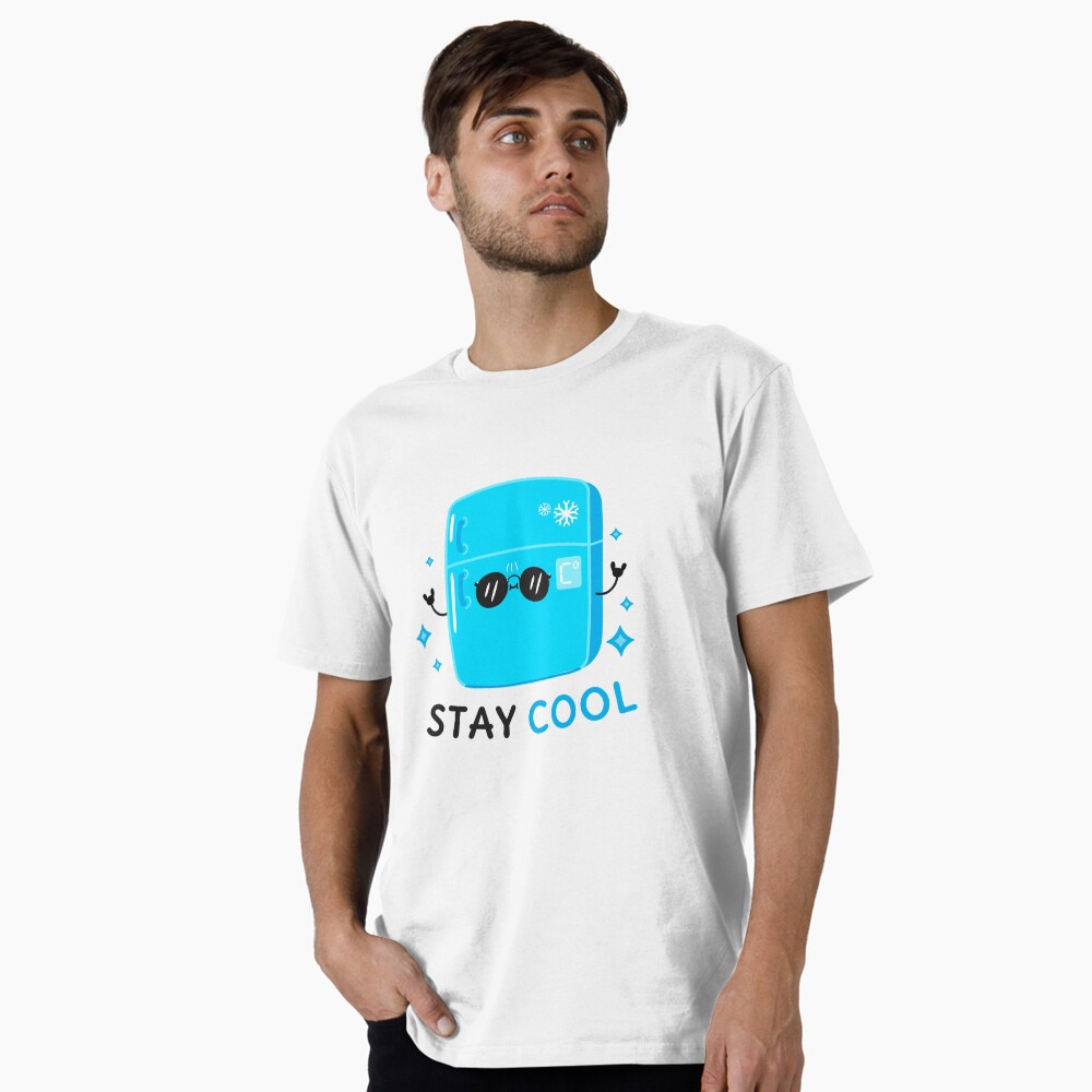 Stay Cool (Sticker) Premium T-Shirt - cute pet design by HackerLooks