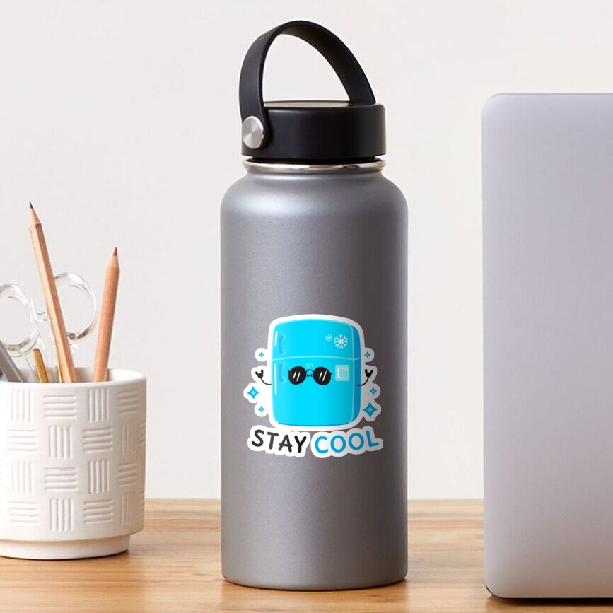 Stay Cool (Sticker) Sticker - cute pet design by HackerLooks