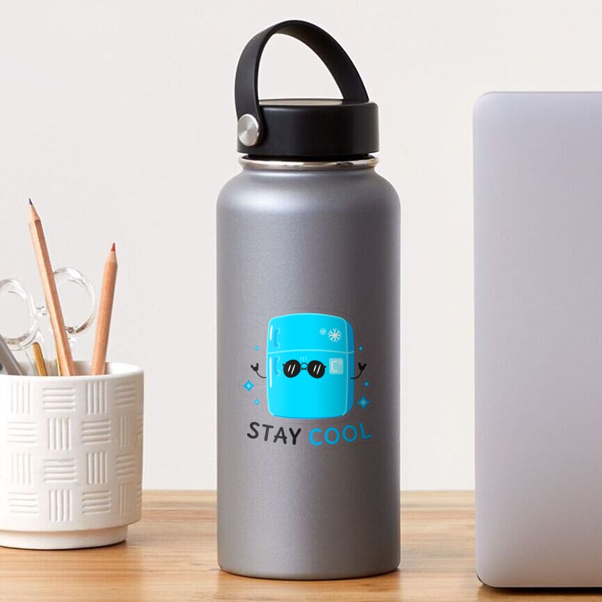 Stay Cool (Sticker) Transparent Sticker - cute pet design by HackerLooks