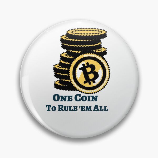 Item preview, One Coin To Rule ‘Em All (8-Bit Bitcoin Graphics) designed and sold by DJRob1337 Productions.