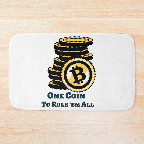 Item preview, One Coin To Rule ‘Em All (8-Bit Bitcoin Graphics) designed and sold by DJRob1337 Productions.