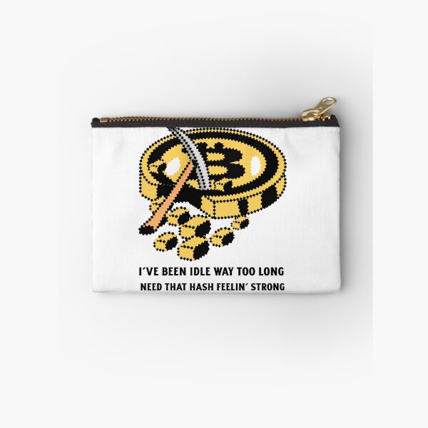 Item preview, I’ve Been Idle Way Too Long Need That Hash Feelin' Strong (8-Bit Bitcoin Mining) designed and sold by DJRob1337 Productions.