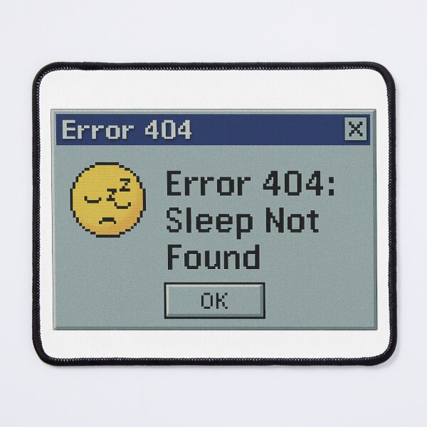 Item preview, Error 404: Sleep Not Found – Retro Computer Pop-Up Tee Design designed and sold by abaddonmystery.