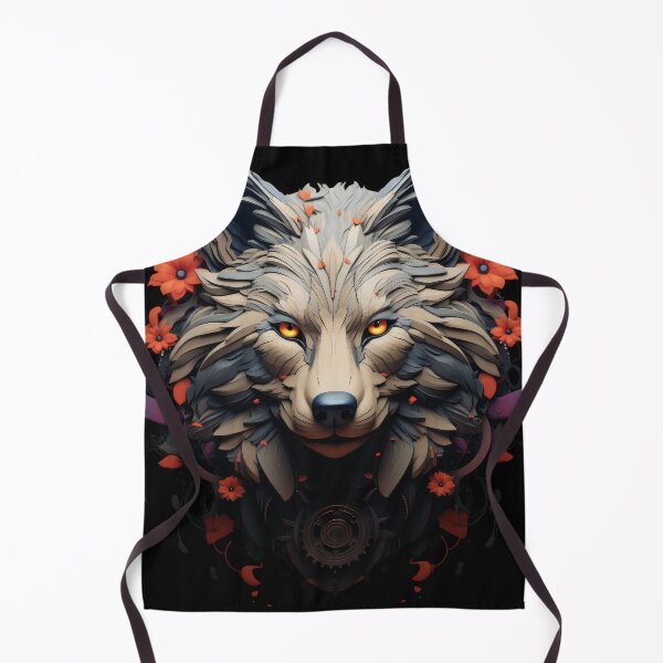 Item preview, Floral Mecha Wolf – Fusion of Nature and Machine designed and sold by Daagath.