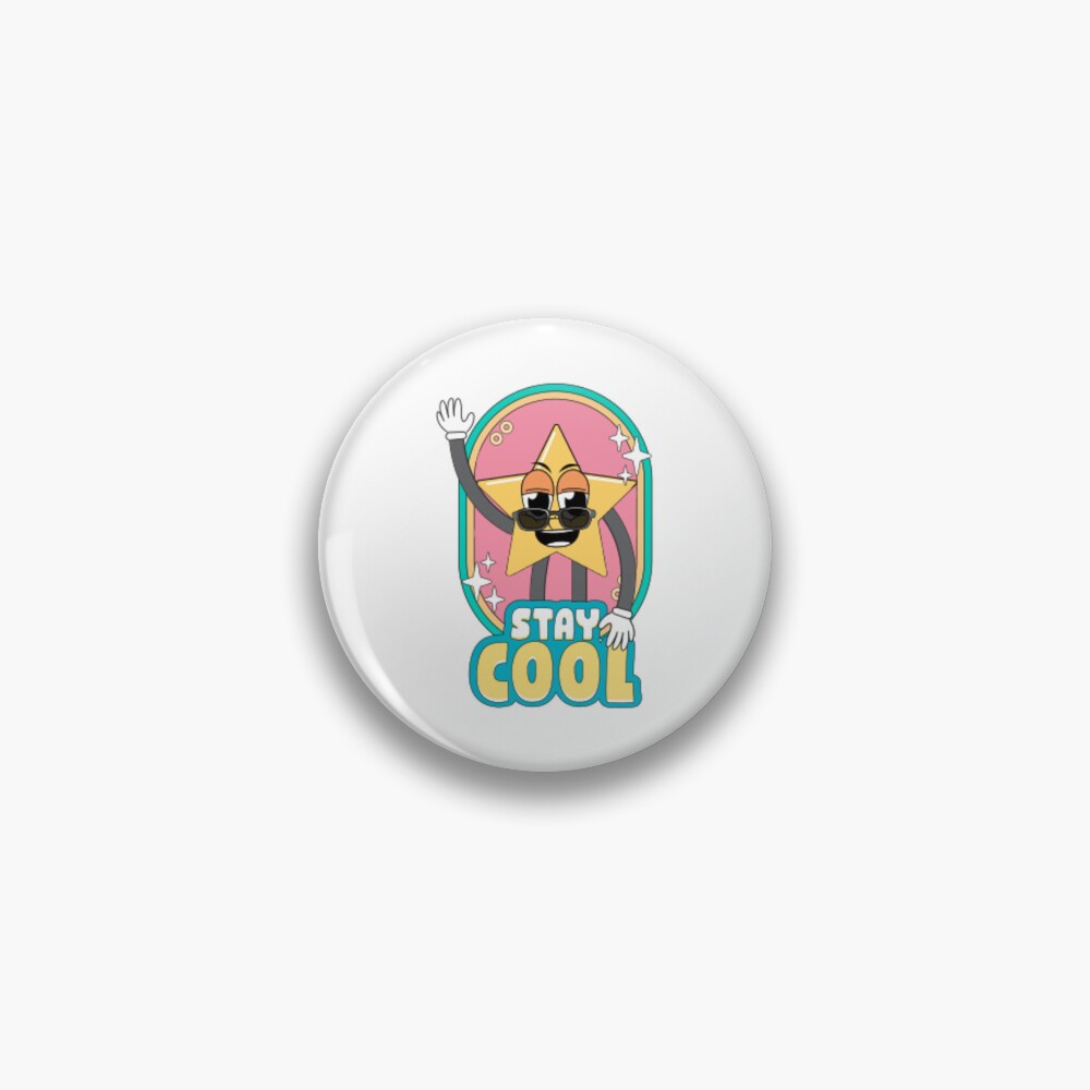 Stay Cool (Magnet) Pin - cute pet design by HackerLooks