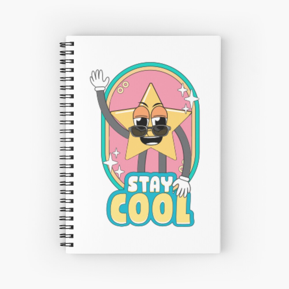Stay Cool (Magnet) Spiral Notebook - cute pet design by HackerLooks