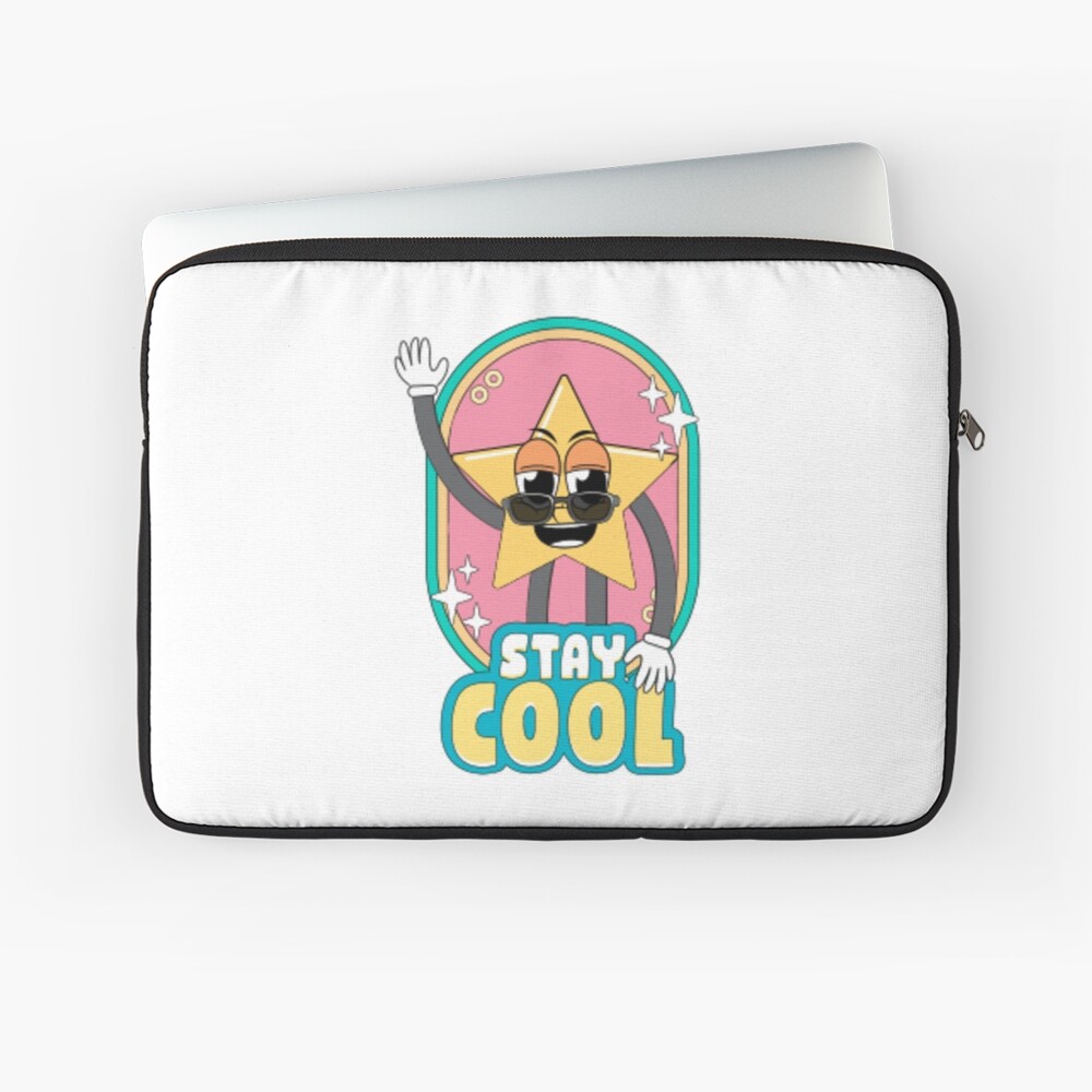 Stay Cool (Magnet) Laptop Sleeve - cute pet design by HackerLooks
