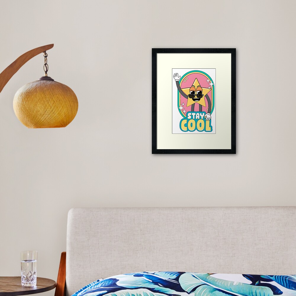 Stay Cool (Magnet) Framed Art Print - cute pet design by HackerLooks
