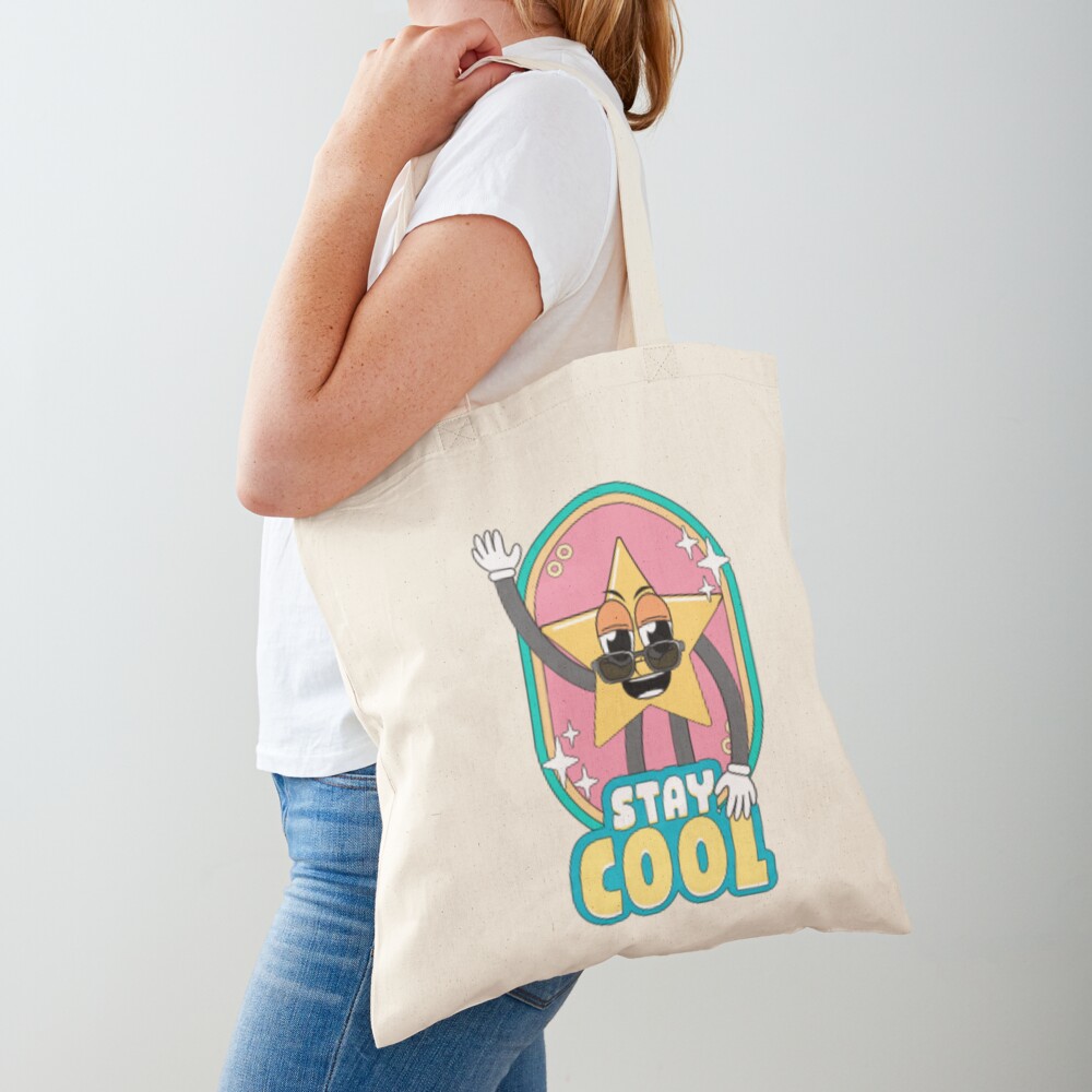 Stay Cool (Magnet) Cotton Tote Bag - cute pet design by HackerLooks
