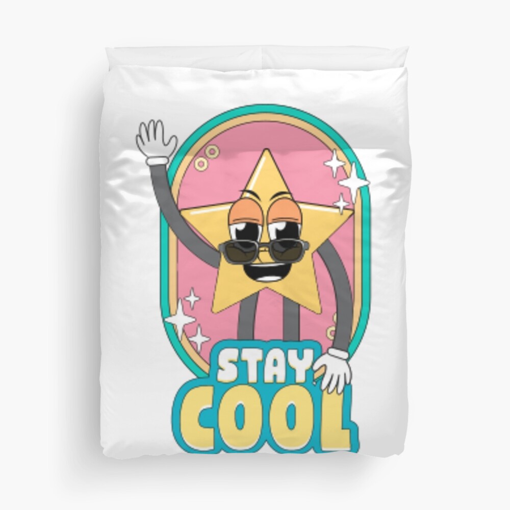 Stay Cool (Magnet) Duvet Cover - cute pet design by HackerLooks