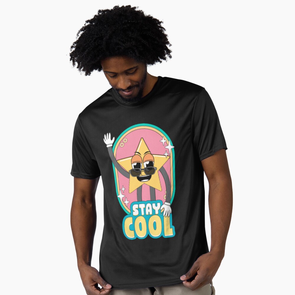 Stay Cool (Magnet) Active T-Shirt - cute pet design by HackerLooks