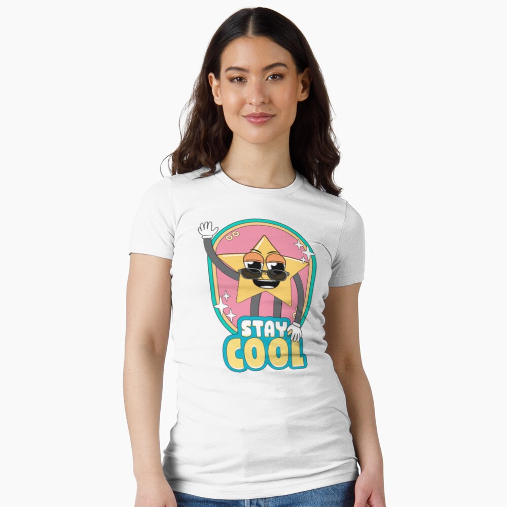 Stay Cool (Magnet) Fitted T-Shirt - cute pet design by HackerLooks