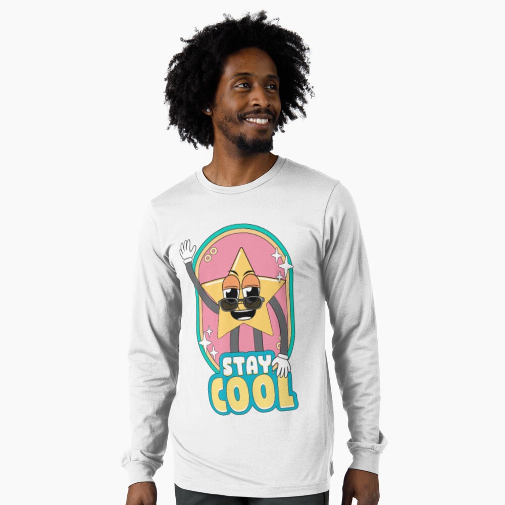 Stay Cool (Magnet) Long Sleeve T-Shirt - cute pet design by HackerLooks