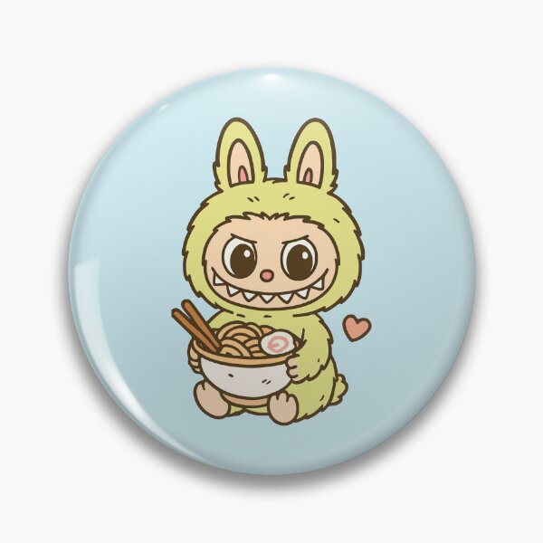 Item preview, Cute Labubu Eating Ramen designed and sold by BrownHorse90s.