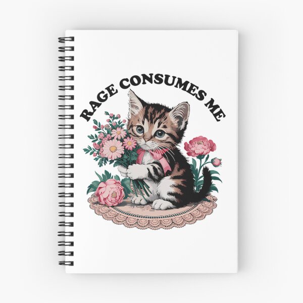 Item preview, Rage Consumes Me Cat Flower Cute Kitty Cat Meme designed and sold by Mason-Pride.