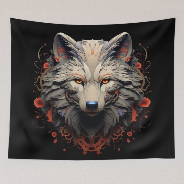 Item preview, Clockwork Wolf - Mechanized Spirit in Bloom designed and sold by Daagath.