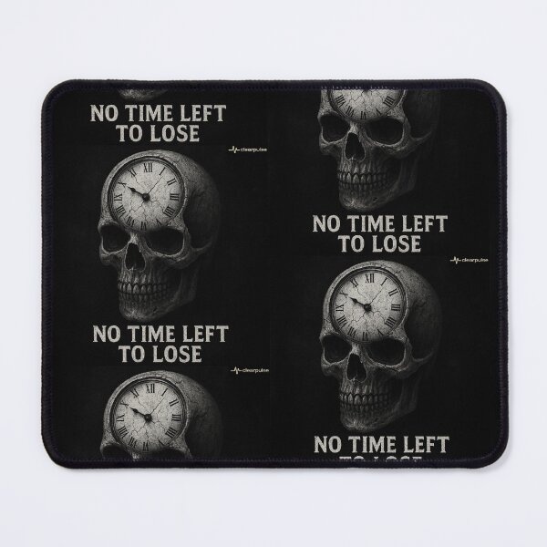 Item preview, No Time Left to Lose – Vintage Skull Clock Art designed and sold by ClearPulse.