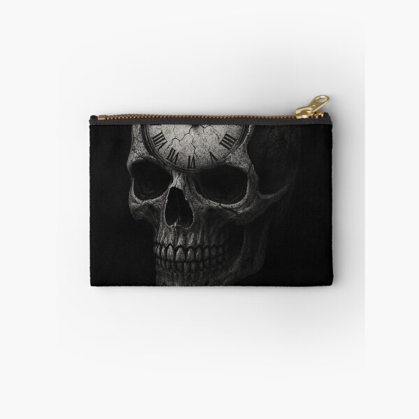 Item preview, No Time Left to Lose – Vintage Skull Clock Art designed and sold by ClearPulse.