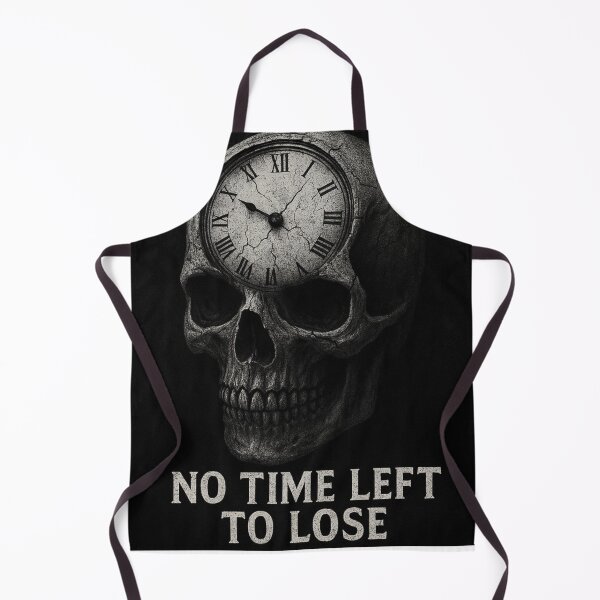 Item preview, No Time Left to Lose – Vintage Skull Clock Art designed and sold by ClearPulse.