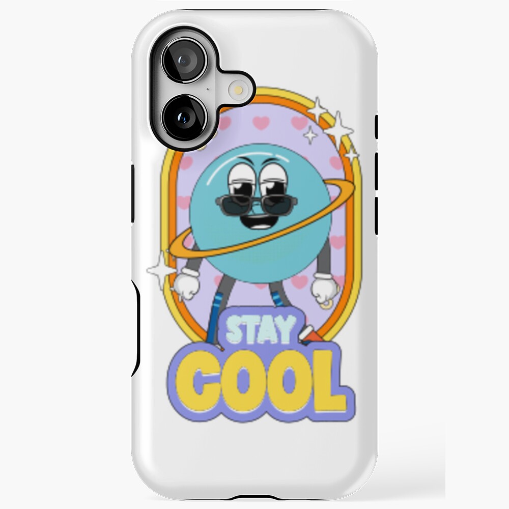 Stay Cool (Poster) iPhone Tough Case - cute pet design by HackerLooks