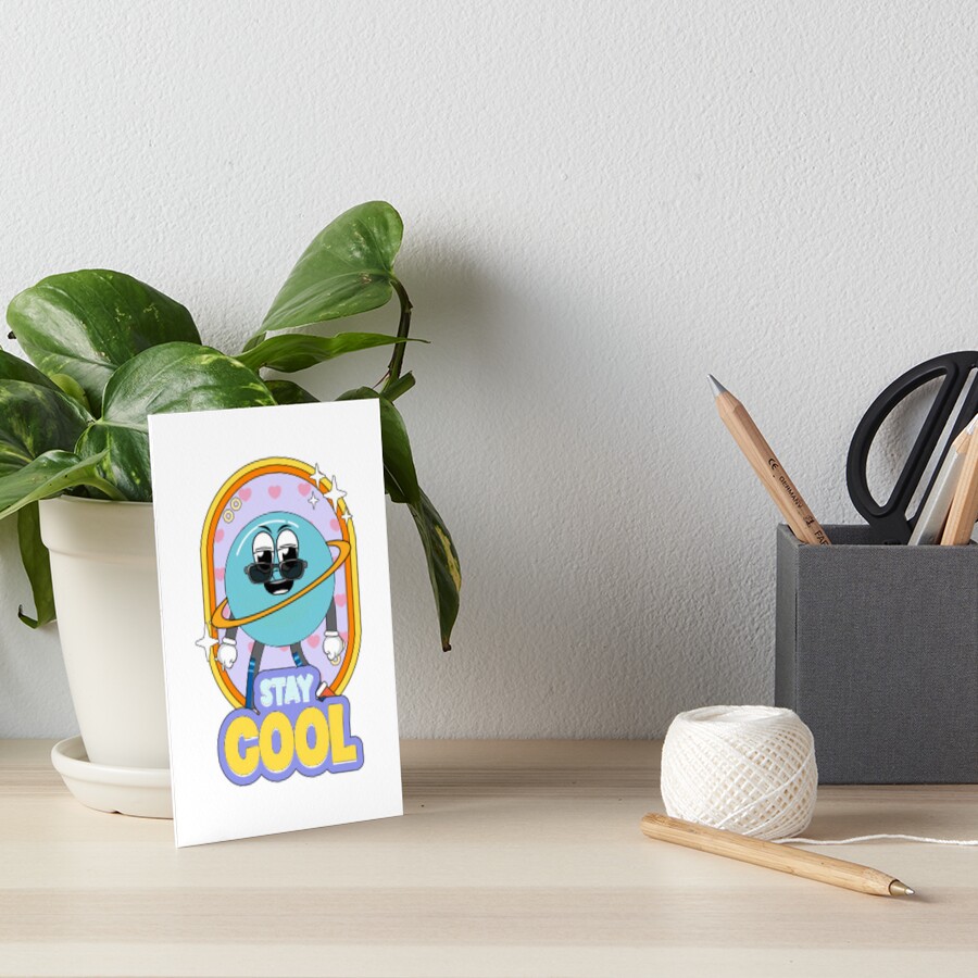 Stay Cool (Poster) Art Board Print - cute pet design by HackerLooks