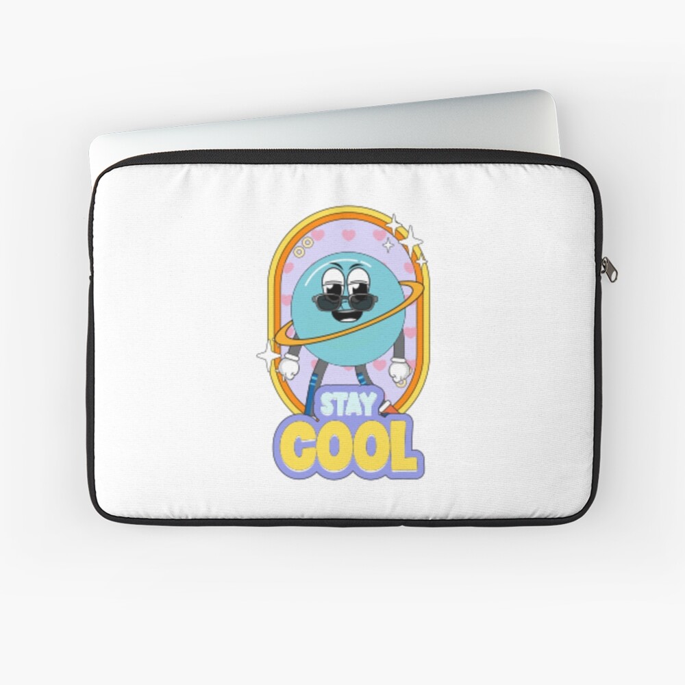 Stay Cool (Poster) Laptop Sleeve - cute pet design by HackerLooks