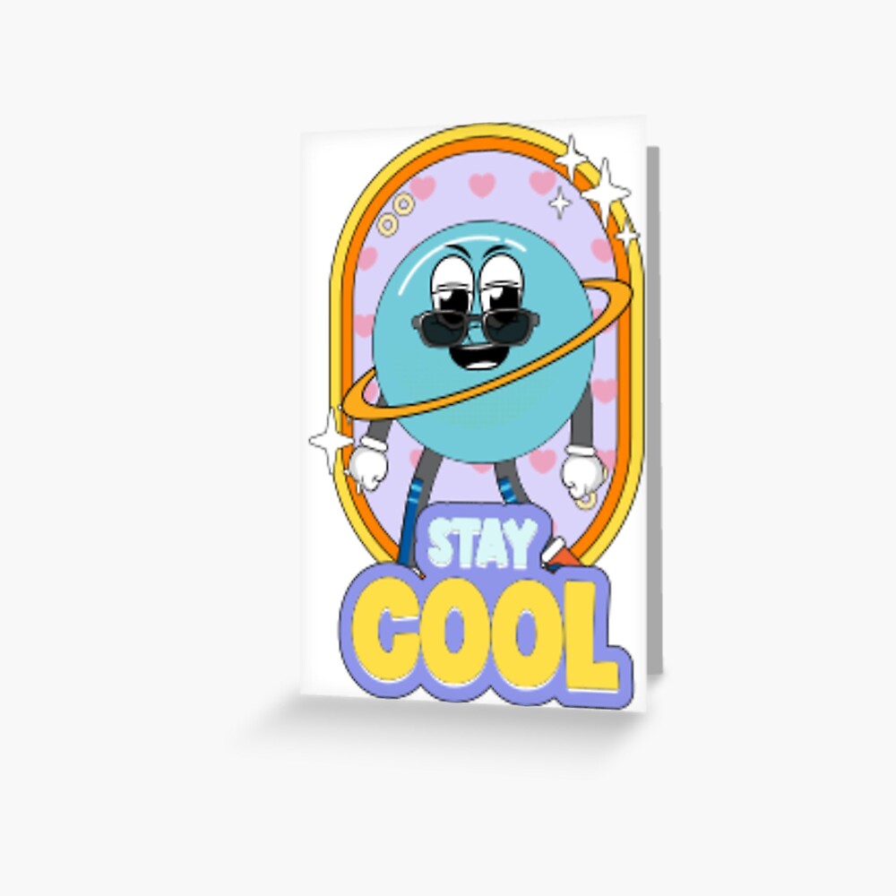 Stay Cool (Poster) Greeting Card - cute pet design by HackerLooks