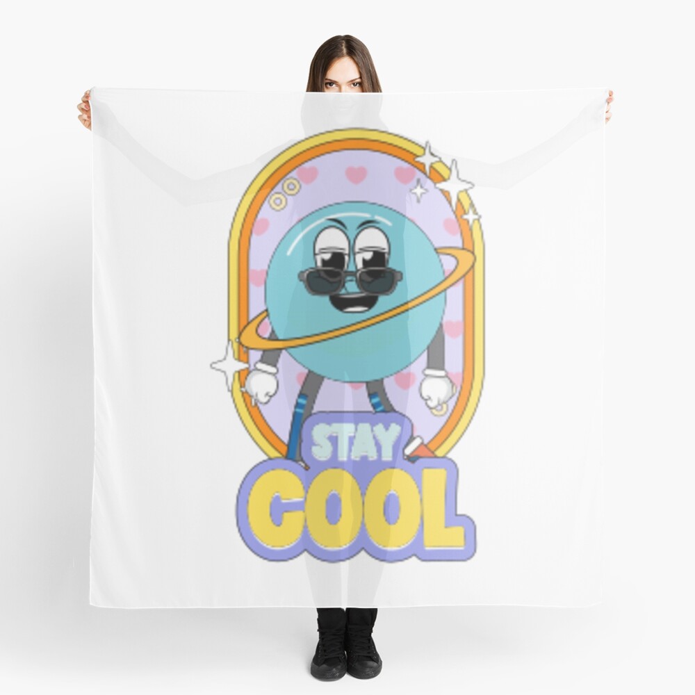 Stay Cool (Poster) Scarf - cute pet design by HackerLooks
