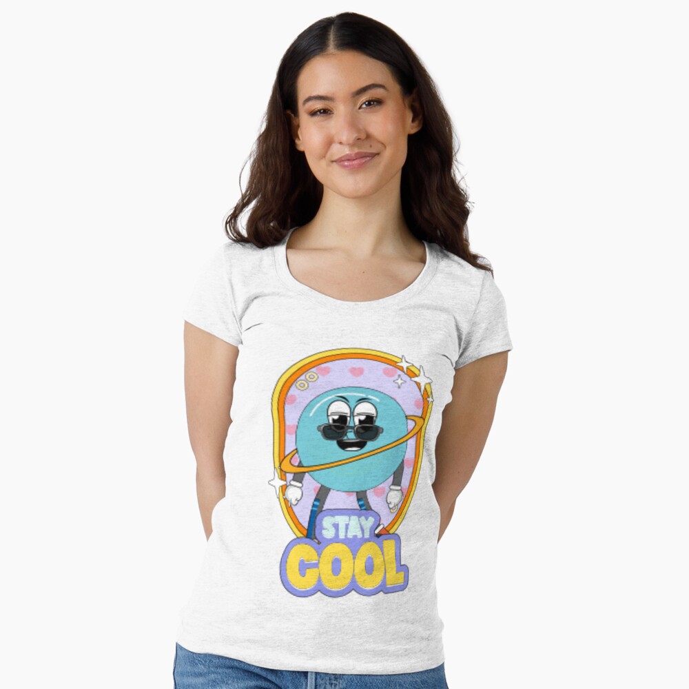 Stay Cool (Poster) Fitted Scoop T-Shirt - cute pet design by HackerLooks