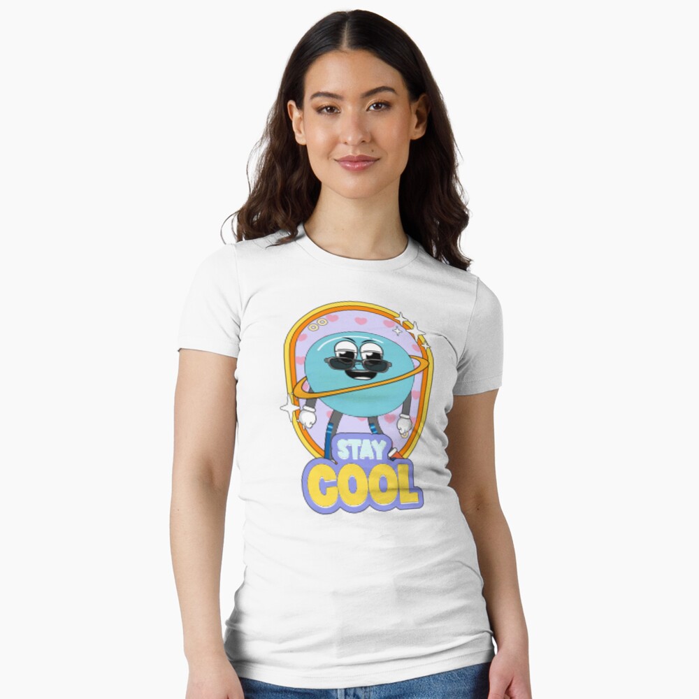 Stay Cool (Poster) Fitted T-Shirt - cute pet design by HackerLooks