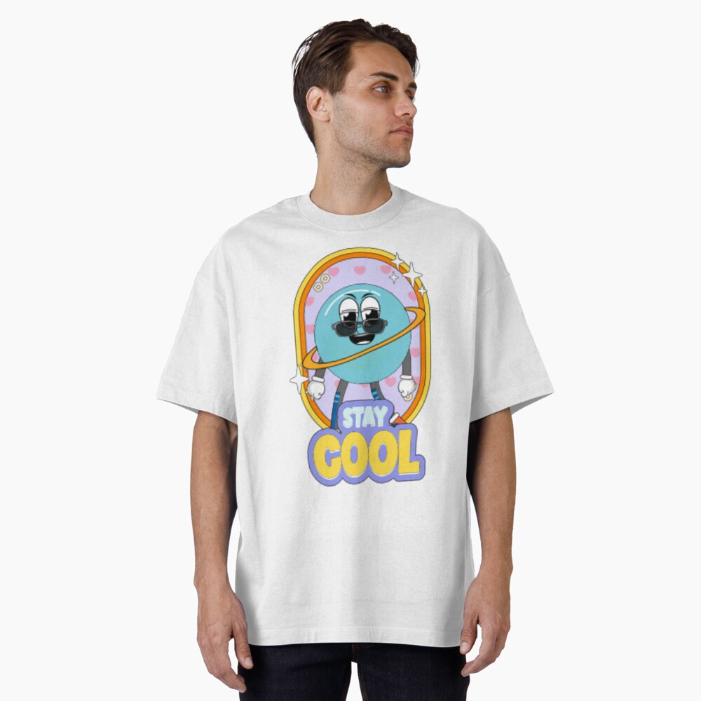 Stay Cool (Poster) Oversized T-Shirt - cute pet design by HackerLooks