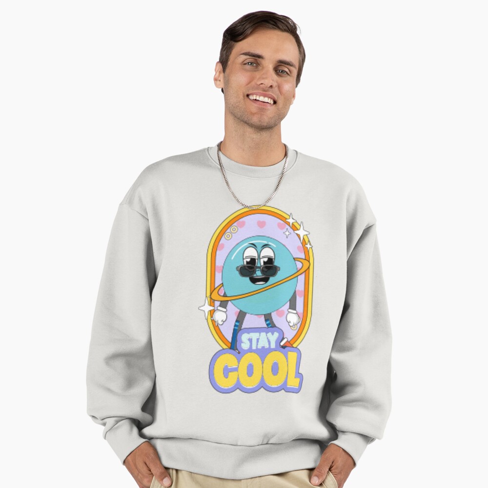 Stay Cool (Poster) Premium Oversized Sweatshirt - cute pet design by HackerLooks
