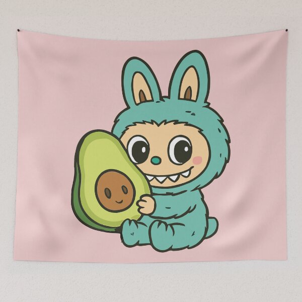 Item preview, Cute Labubu with Avocado designed and sold by BrownHorse90s.
