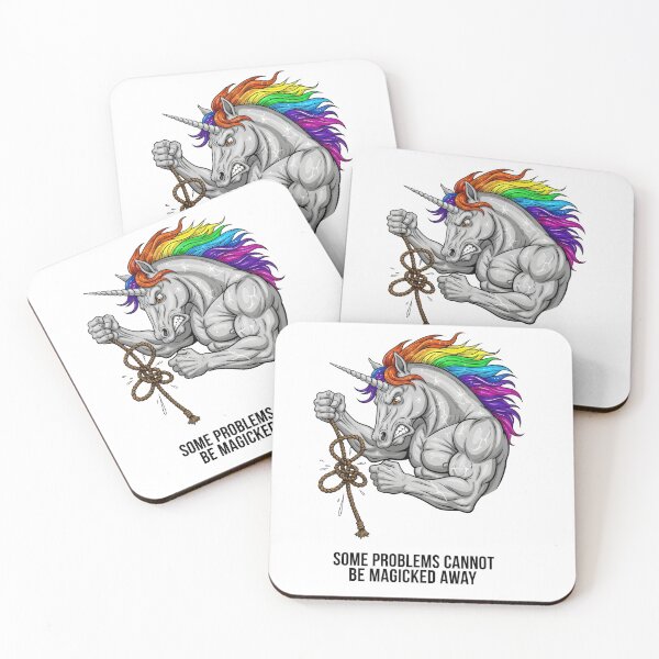 Item preview, "Some Problems Cannot Be Magicked Away" Frustrated Unicorn – Gift for Realists designed and sold by Luminari Creations.