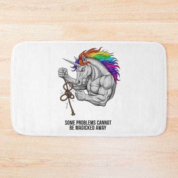Item preview, "Some Problems Cannot Be Magicked Away" Frustrated Unicorn – Gift for Realists designed and sold by Luminari Creations.