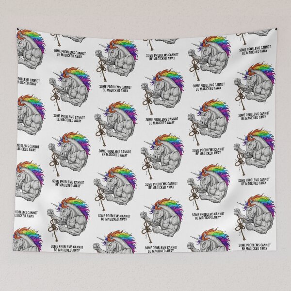 Item preview, "Some Problems Cannot Be Magicked Away" Frustrated Unicorn – Gift for Realists designed and sold by Luminari Creations.