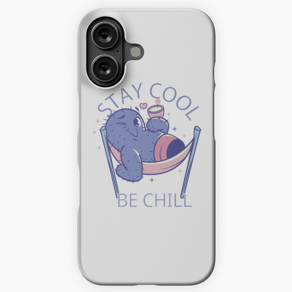 Stay Cool, Be Chill iPhone Snap Case - cute pet design by HackerLooks