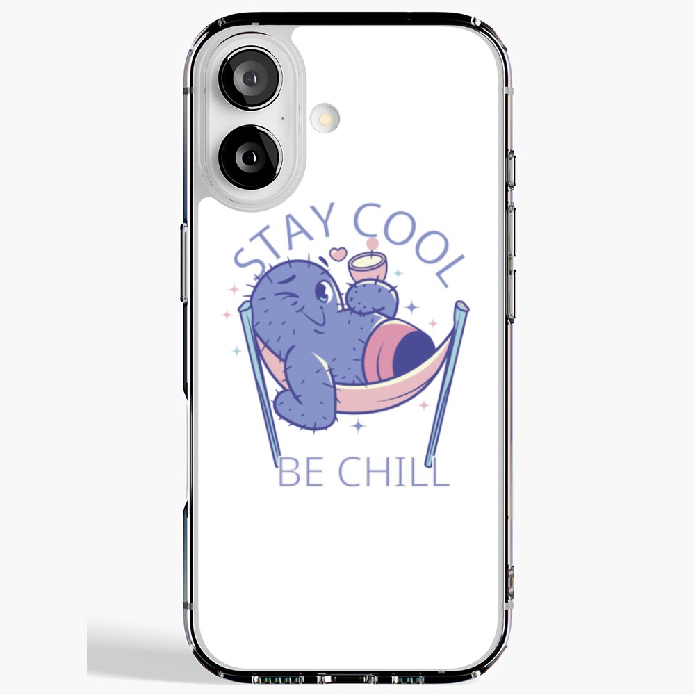 Stay Cool, Be Chill iPhone Soft Case - cute pet design by HackerLooks