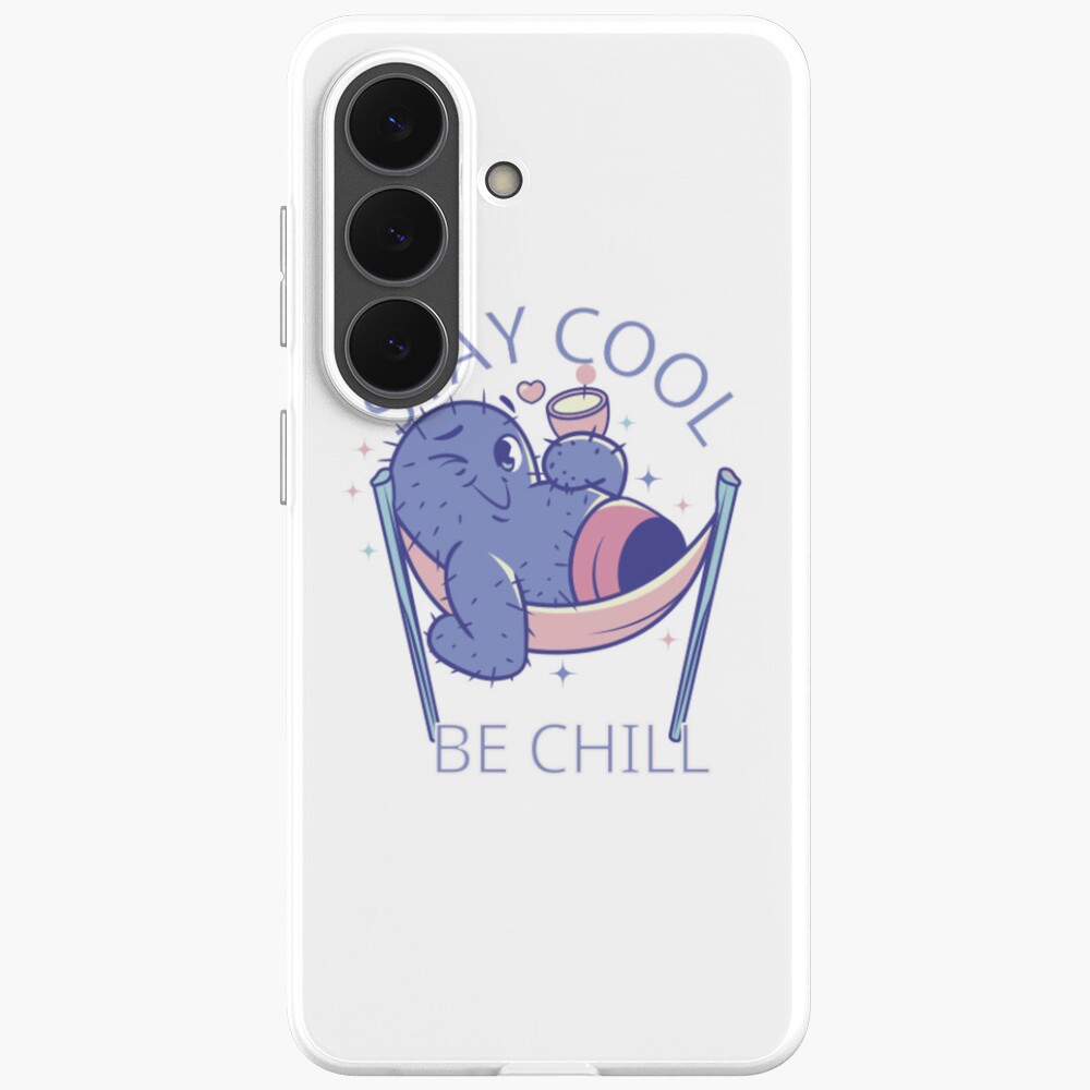 Stay Cool, Be Chill Samsung Galaxy Soft Case - cute pet design by HackerLooks