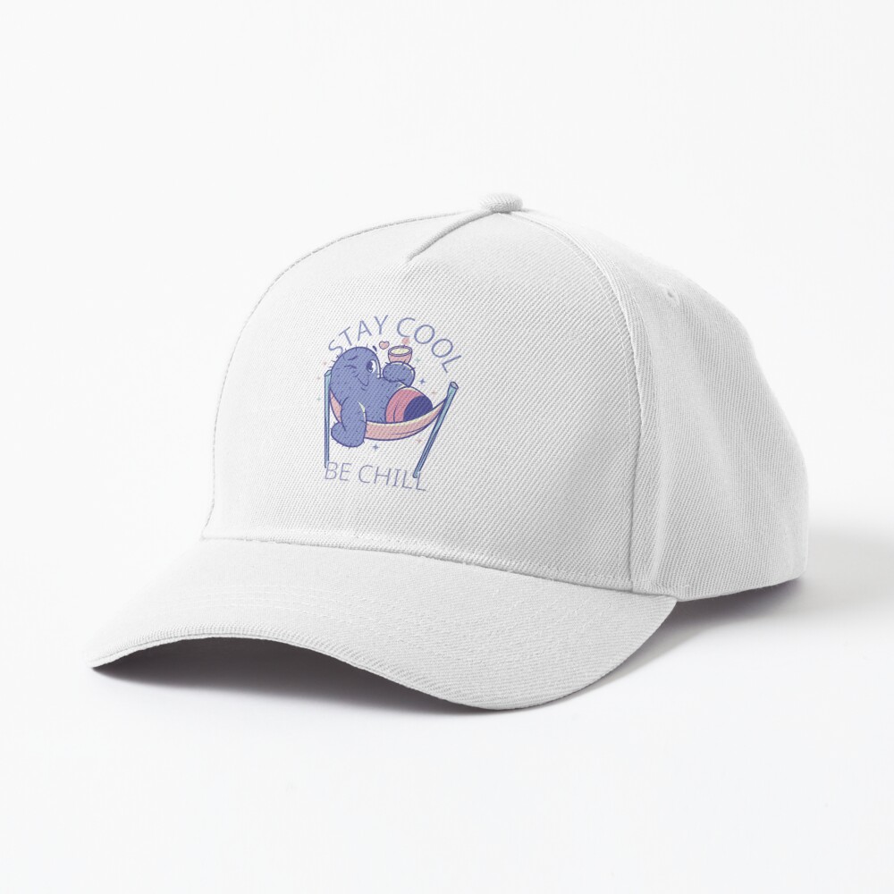 Stay Cool, Be Chill Baseball Cap - cute pet design by HackerLooks